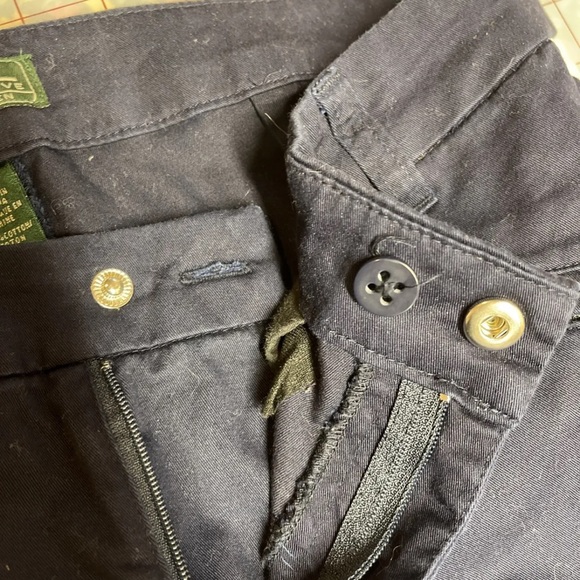 LRL Ralph Lauren Active Pant Ski Inspired Tuxedo Side Stripe Navy Flat Front - Picture 8 of 8